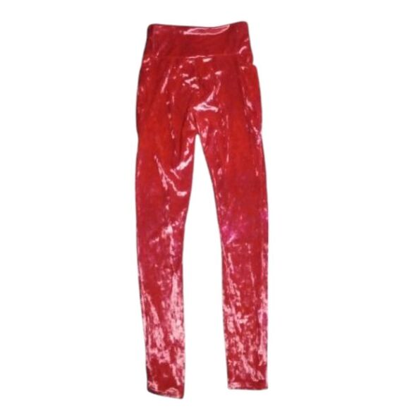 Fabletics Cross Over High Waist Crushed Velour Leggings Pockets Size Small NWT - Picture 6 of 9